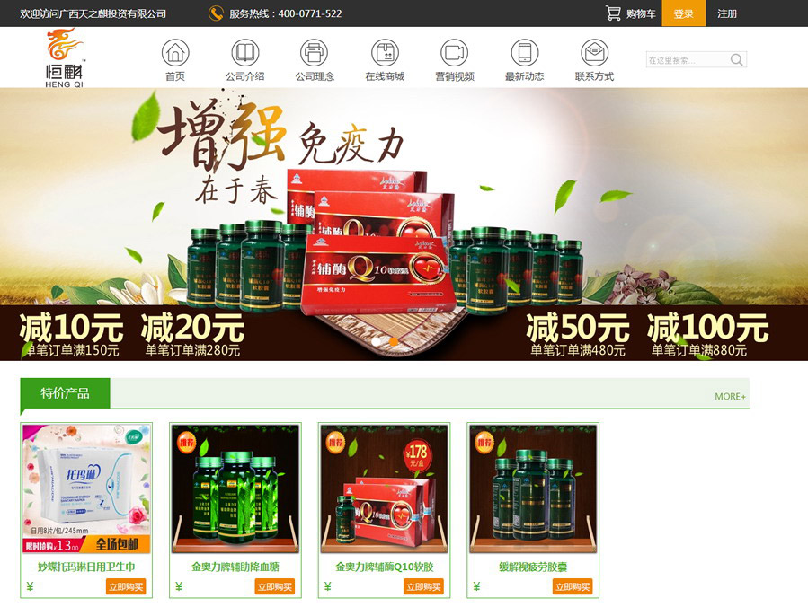 简约型网站商城案例